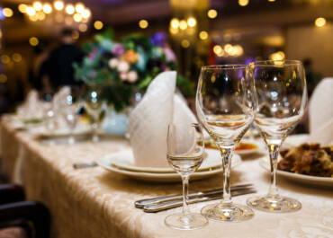 Serving wedding table
